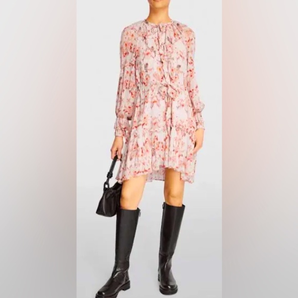 New with Tag at $329, All Saints Ava Momo Floral Long Sleeve Dress US Size 4